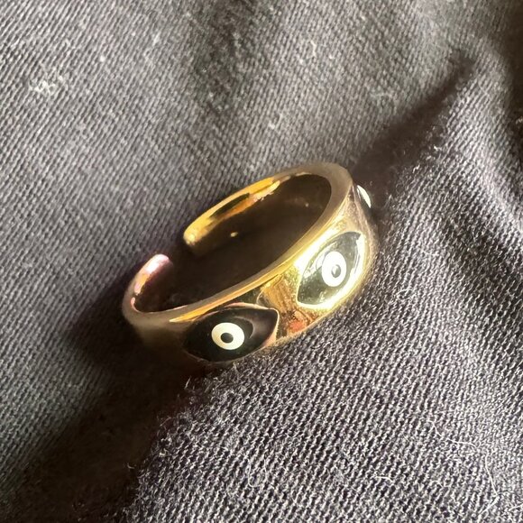 Adjustable Evil Eye Ring - Picture 3 of 7
